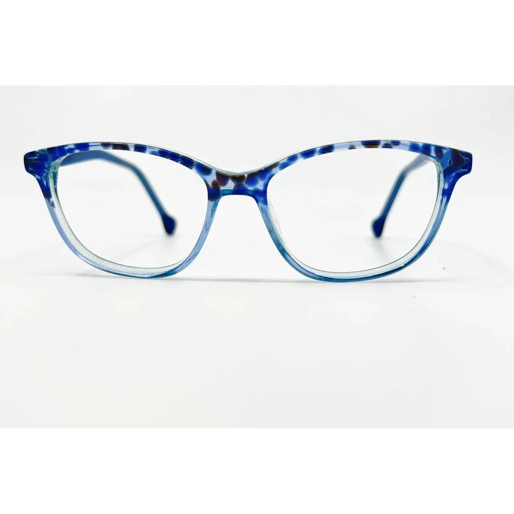 Lisa Loeb Eyewear Glasses Womens Blue Sky Ice Cream 15 Cat Eye 49-15-130